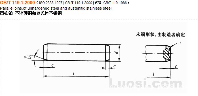 不锈钢圆柱销 GB119圆柱销 - 3