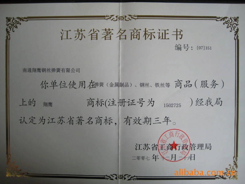 供应翔鹰牌拉伸弹簧、运动器械用拉簧、表面发黑与镀锌弹簧 - 2