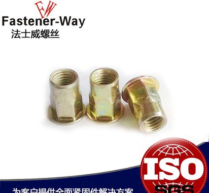 碳钢小头半六角拉铆螺母M3-M12铁镀锌拉帽拉母滚花铆螺母