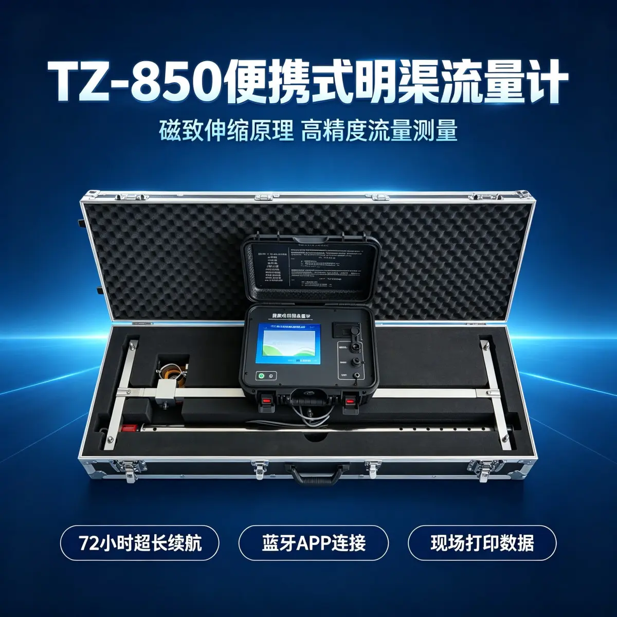 TZ-M850磁致伸缩明渠流量计 新款 可定位授时防篡改 蓝牙APP连接