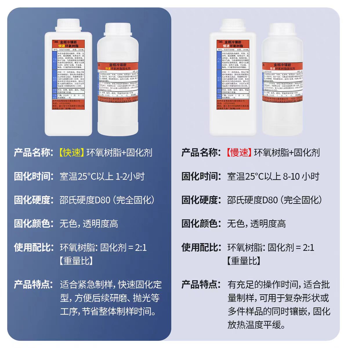 金相冷镶嵌环氧树脂