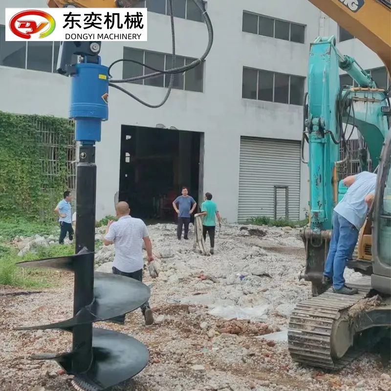 挖掘机钻土机 电线杆钻孔机 光伏引孔机 挖掘机挖树坑机 泥土钻孔机 - 4