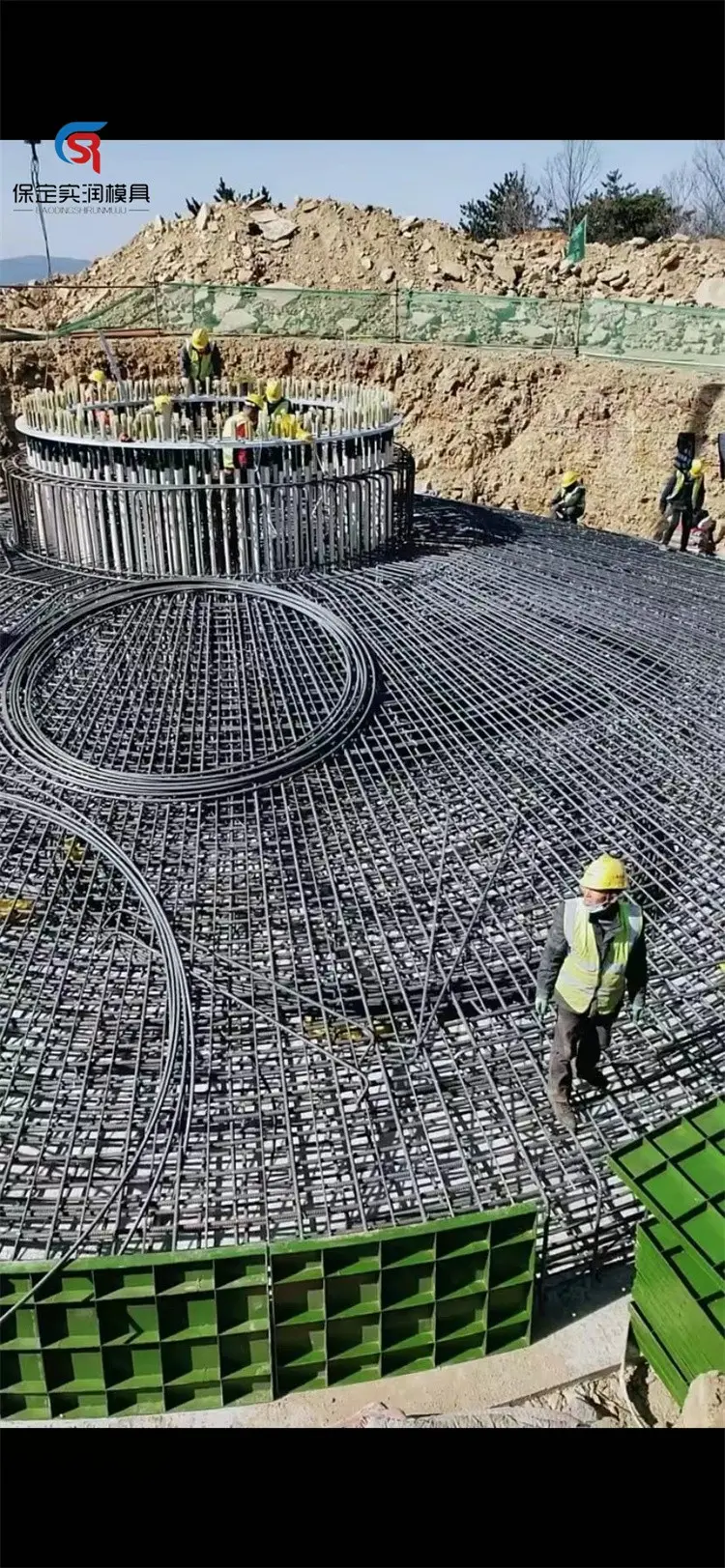 基础底座风电基础玻璃钢模具浇筑风力发电 实润模具