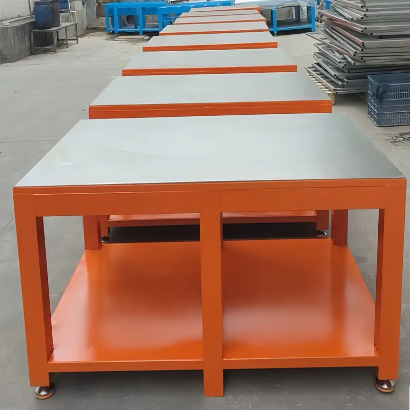 东莞厂家制作钢板工作台修模台钳工桌飞模重型操作台模具维修实验实室实训审模台技校可定制带工具挂板满抽等不同要求