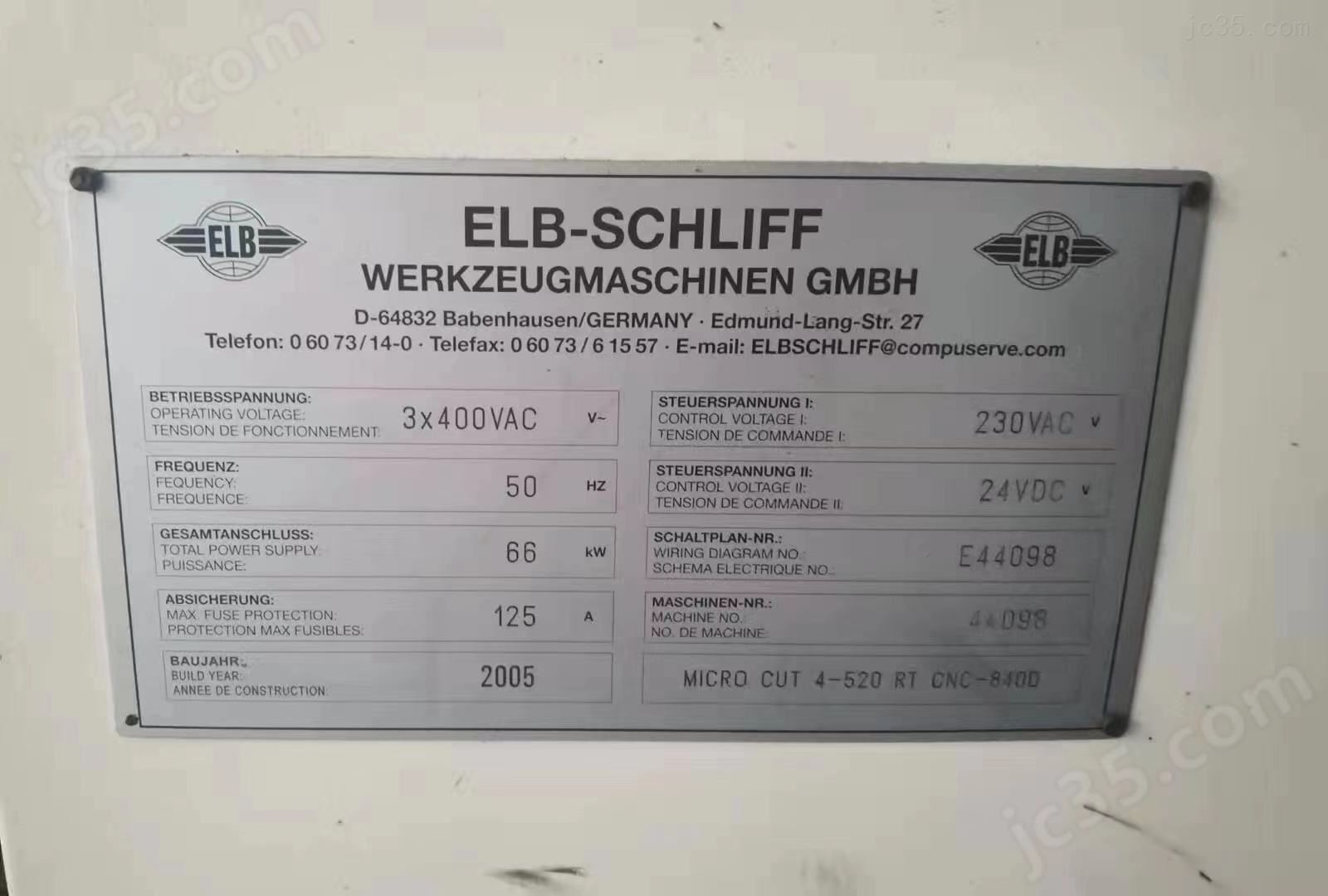 MICRO-CUT 4 520-RT 二手德国ELB数控成型磨床