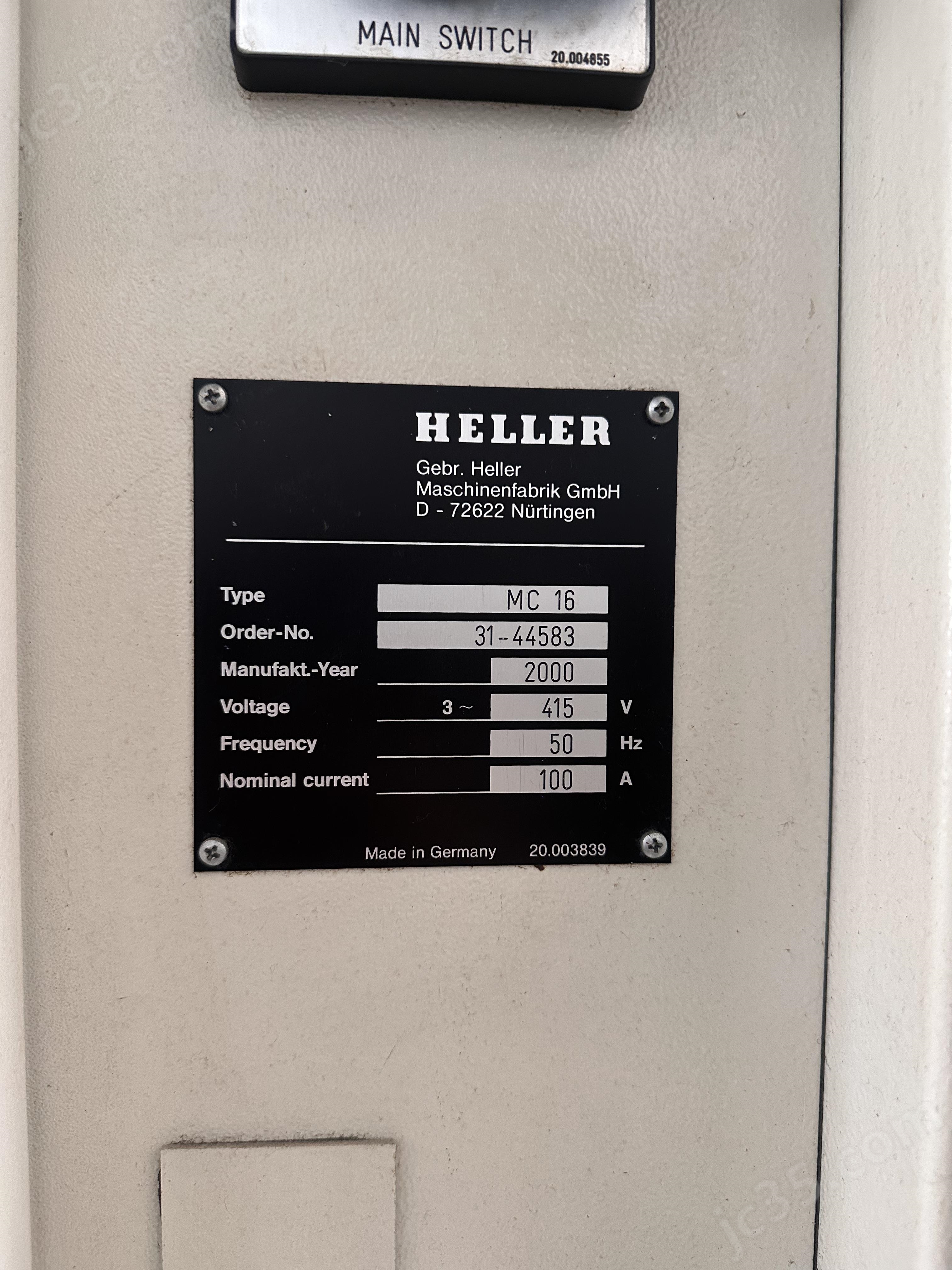 MC16 HELLER 二手恒伦MC16五轴加工中心