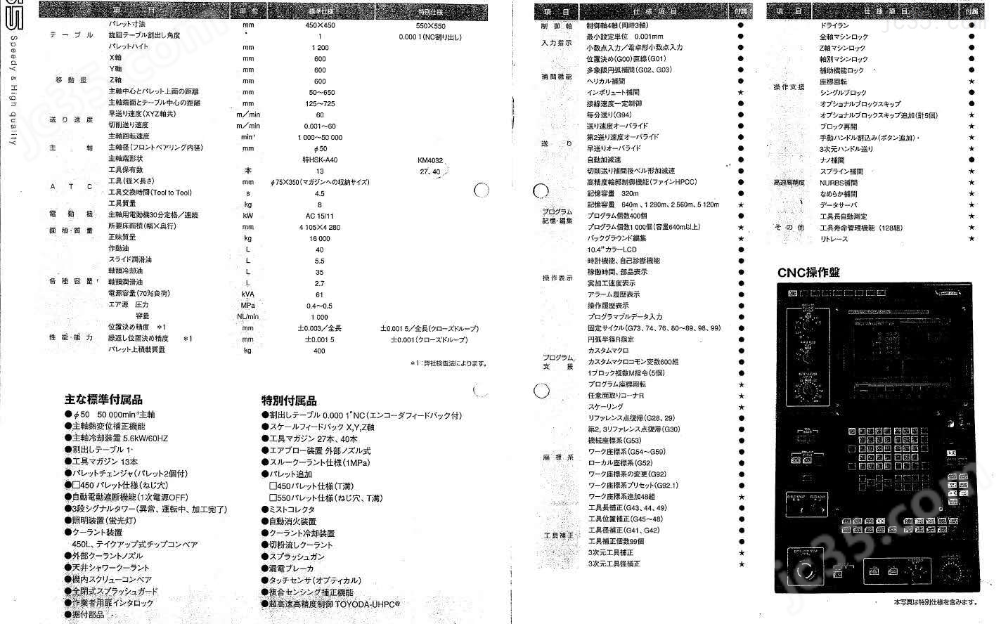 UH55 二手超高速丰田工机TOYODA卧加UH55