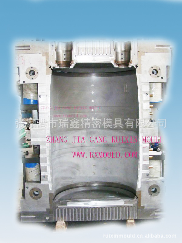 定制加工220L双L环化工桶吹塑模具 - 2