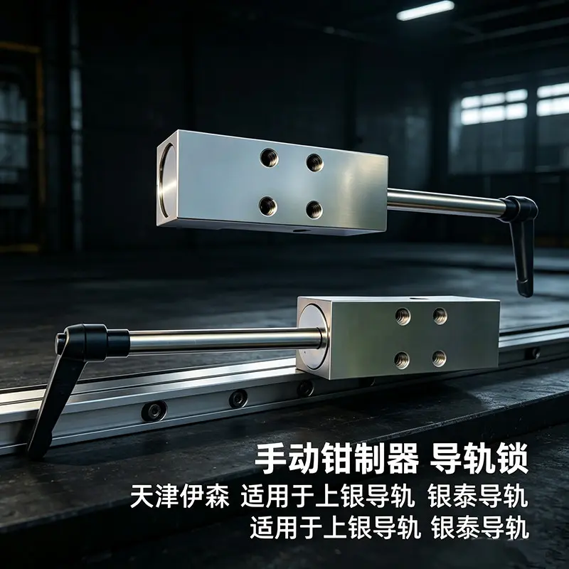 工业设备刹车块 适配银泰 SME15EA 静音方形导轨手动钳制器低噪音设备滑台定位锁紧锁