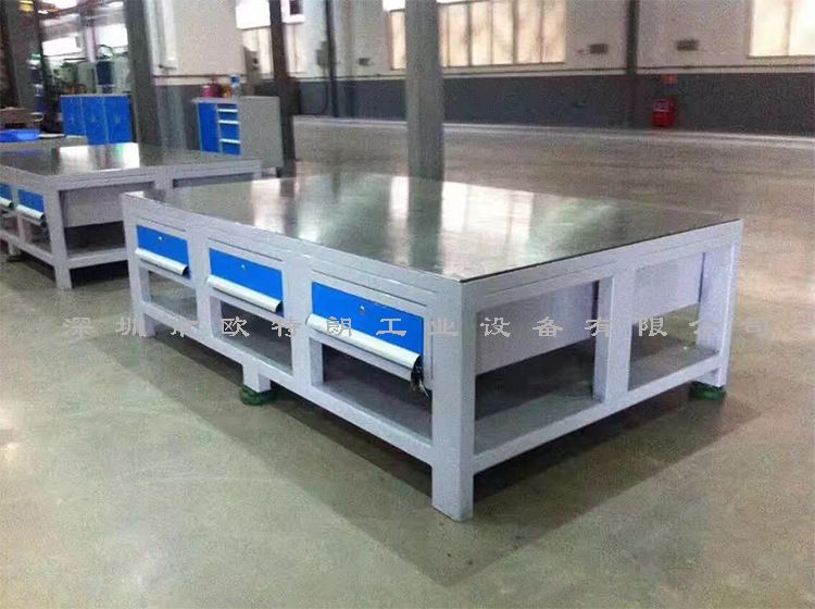 供应广州重型模具钳工桌钢板飞模台模具维修装配工作台