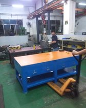 石龙钢板工作台-五金模具维修操作台-钢板面铺电木板预防刮花模具