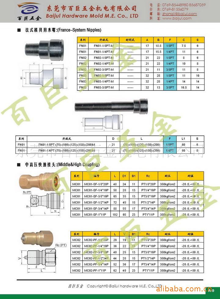 供应法式加长模具用水嘴，模具水嘴，水咀，水嘴 - 2