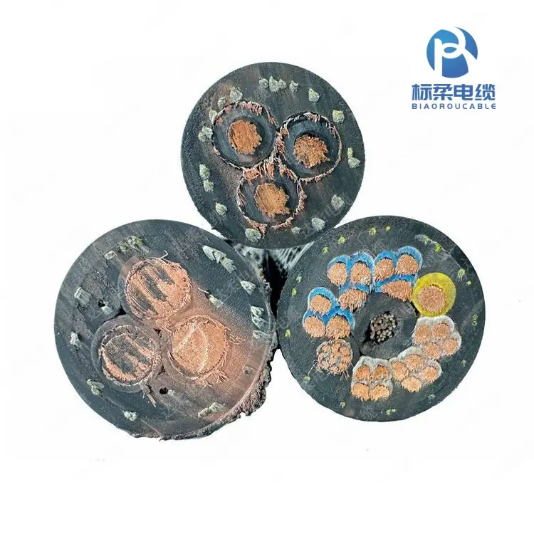 铲运机卷筒电缆 抗拉耐磨耐拖拽抓斗线缆 钢丝绳加固 耐候性 防开裂
