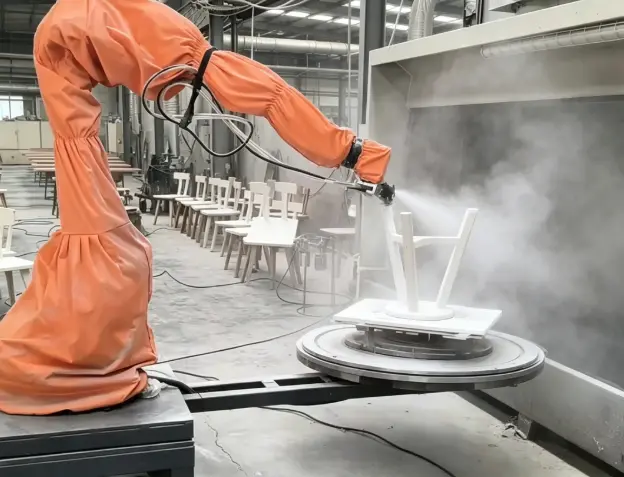 异形弯曲家具喷涂难题,免编程喷涂机器人实现柔性自动化 - 3
