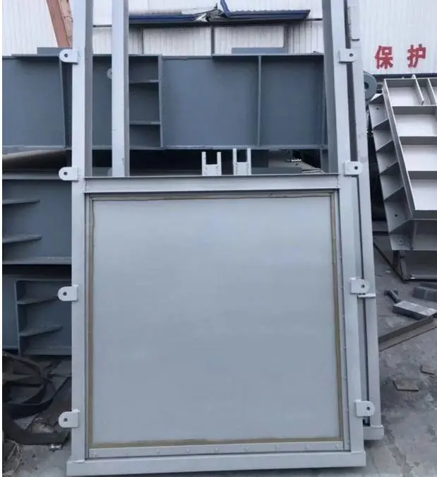 赤峰河道排水闸门内蒙古生铁铸造镶铜铸铁3.5X3米闸门