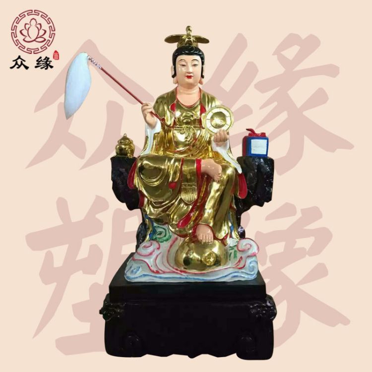 树脂铸造地母娘娘像 适用于寺庙道观场地 融合传统彩绘工艺 - 2