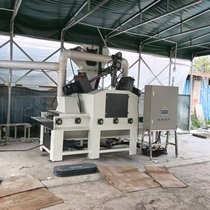 全自动履带通过式抛丸机无气打砂机 石墨茶盘表面磨砂设备